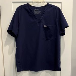 Figs Catarina Scrub Top - Navy Blue, Size XL